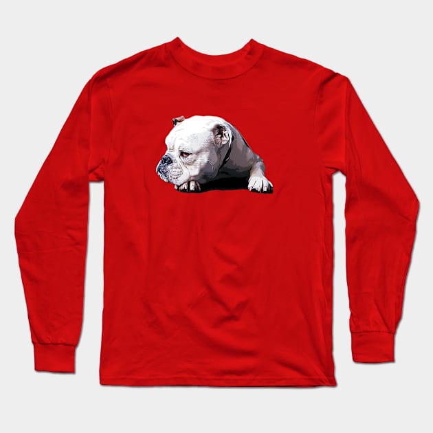 Bulldog Chill Out Long Sleeve T-Shirt by ElegantCat